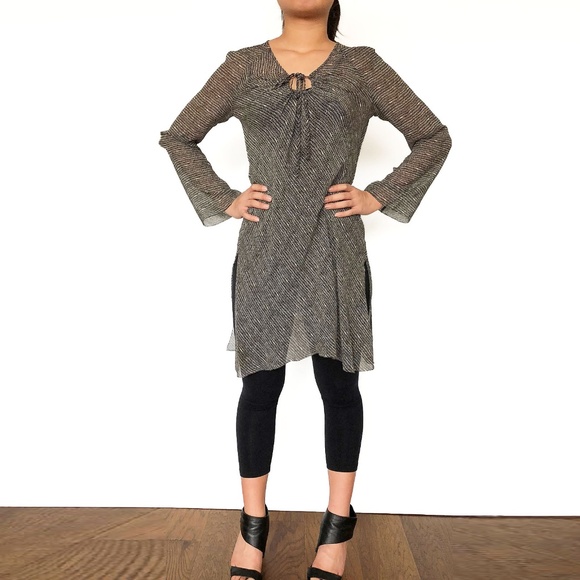 MAX STUDIO - Printed Bias Cut Tunic Top - Picture 1 of 6